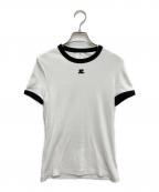 courregesクレージュ）の古着「ロゴリンガーTシャツ」｜ホワイト