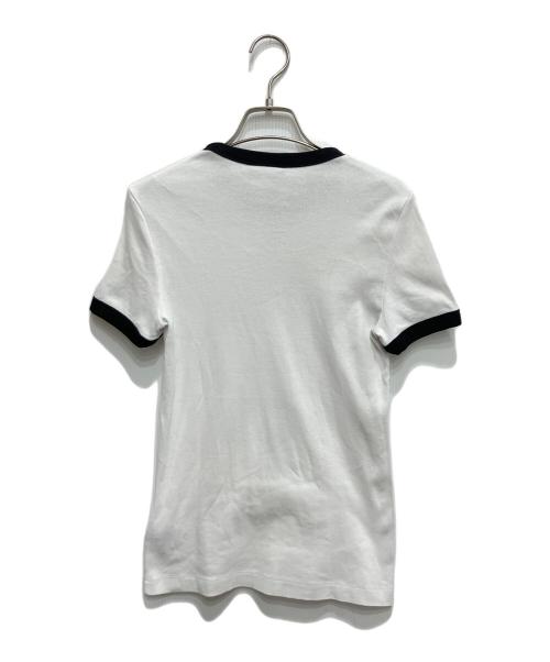 courreges（クレージュ）courreges (クレージュ) ロゴリンガーTシャツ ホワイト サイズ:2の古着・服飾アイテム
