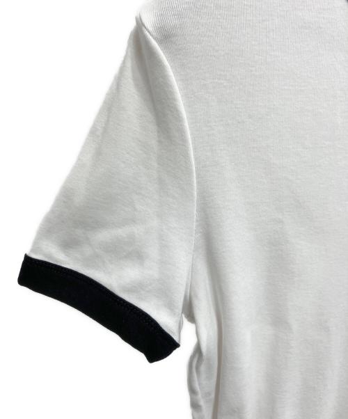 courreges（クレージュ）courreges (クレージュ) ロゴリンガーTシャツ ホワイト サイズ:2の古着・服飾アイテム
