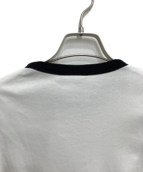 courreges（クレージュ）courreges (クレージュ) ロゴリンガーTシャツ ホワイト サイズ:2の古着・服飾アイテム