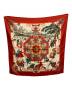 HERMES (エルメス) カレ90 シルクスカーフ レッド：25000円