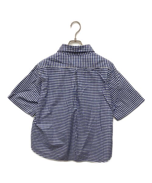 DANTON（ダントン）DANTON (ダントン) オックスフォード半袖ギンガムシャツ ブルー サイズ:34の古着・服飾アイテム