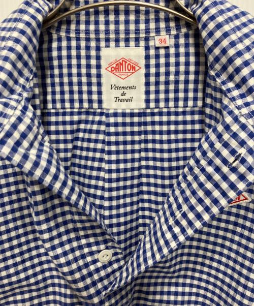 DANTON（ダントン）DANTON (ダントン) 丸襟プルオーバーシャツ ブルー サイズ:34の古着・服飾アイテム