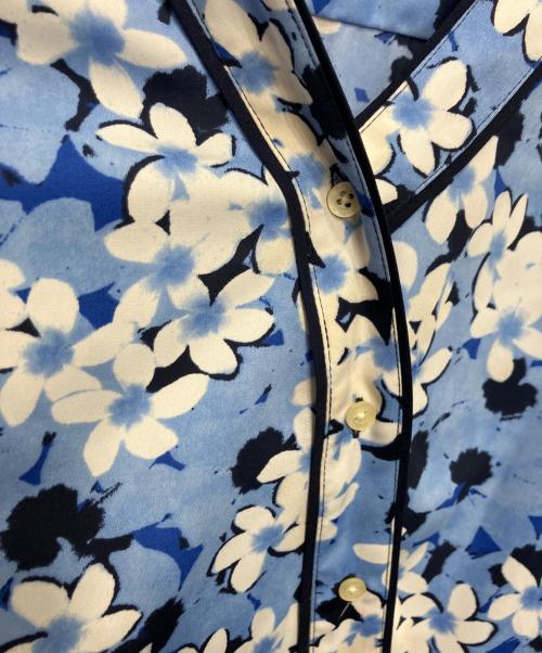 LAUREN RALPH LAUREN（ローレンラルフローレン）LAUREN RALPH LAUREN (ローレンラルフローレン) 花柄カシュクールブラウス ブルー サイズ:XSの古着・服飾アイテム
