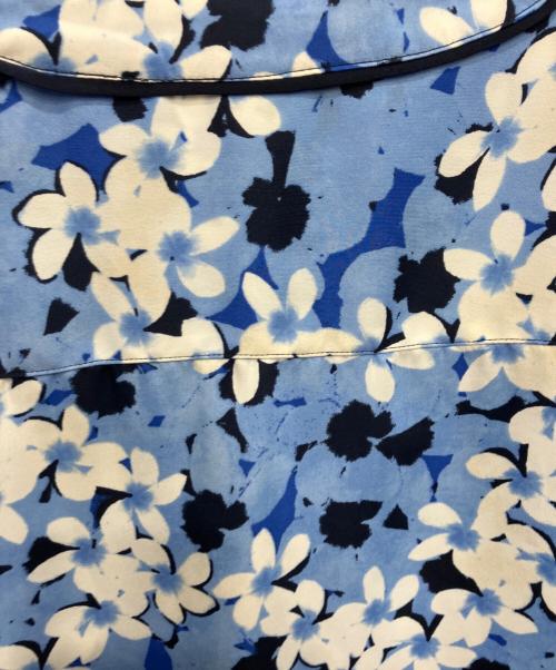 LAUREN RALPH LAUREN（ローレンラルフローレン）LAUREN RALPH LAUREN (ローレンラルフローレン) 花柄カシュクールブラウス ブルー サイズ:XSの古着・服飾アイテム