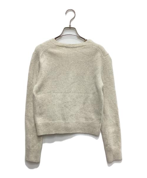 Mardi Mercredi（マルディメクルディ）Mardi Mercredi (マルディメクルディ) ロゴVネックセーター ベージュ サイズ:ONEの古着・服飾アイテム
