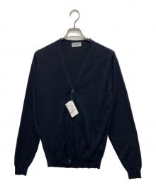 JOHN SMEDLEY（ジョンスメドレー）の古着「PETWORTH CARDIGAN V/N」｜ネイビー