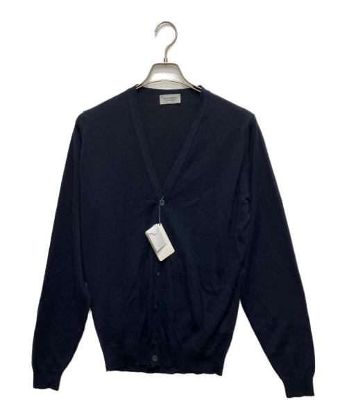 JOHN SMEDLEY（ジョンスメドレー）JOHN SMEDLEY (ジョンスメドレー) PETWORTH CARDIGAN V/N ネイビー サイズ:L 未使用品の古着・服飾アイテム