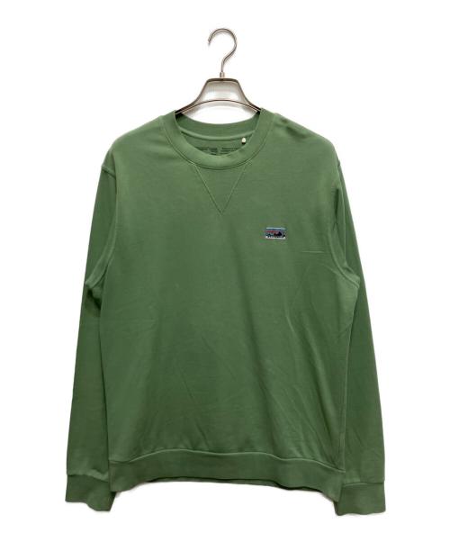 Patagonia（パタゴニア）Patagonia (パタゴニア) リジェネラティブ オーガニックコットン クルーネック スウェット シャツ グリーン サイズ:Mの古着・服飾アイテム