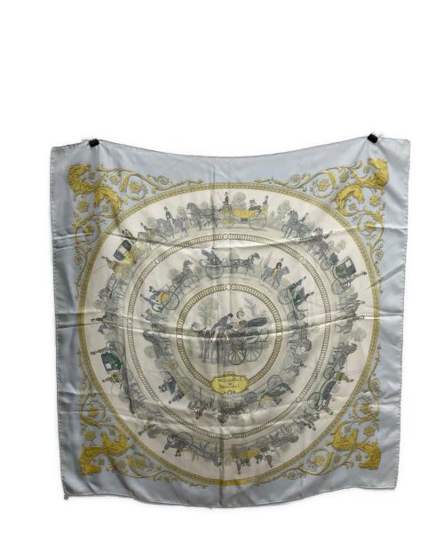 HERMES（エルメス）HERMES (エルメス) カレ90シルクスカーフ サックスブルー サイズ:90×90の古着・服飾アイテム