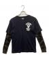 stussy（ステューシー）の古着「カモフラレイヤードカットソー」｜ブラック
