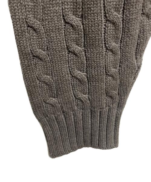 darich（ダーリッチ）darich (ダーリッチ) カレッジワッペンショートニットトップス カーキ サイズ:freeの古着・服飾アイテム