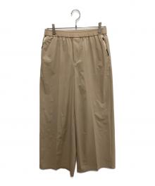 BLUE LABEL CRESTBRIDGE（ブルーレーベルクレストブリッジ）の古着「ストレッチプルーフクロスワイドパンツ」｜ベージュ