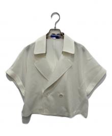 BLUE LABEL CRESTBRIDGE（ブルーレーベルクレストブリッジ）の古着「シアーボイルショートジャケット」｜ホワイト