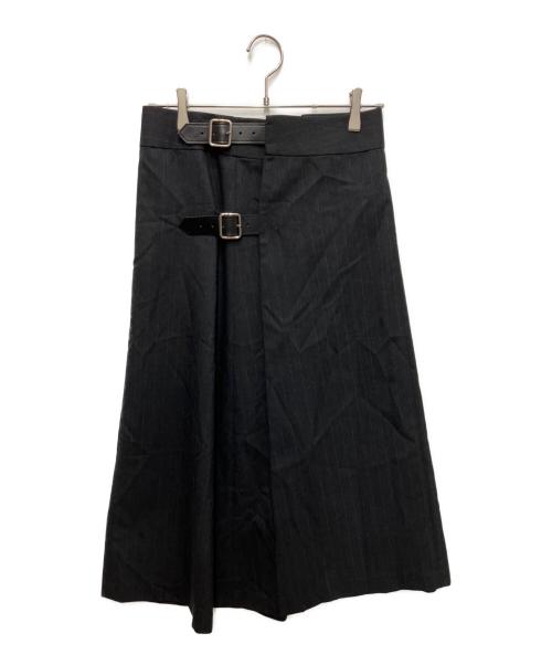 COMME des GARCONS（コムデギャルソン）COMME des GARCONS (コムデギャルソン) ウールラップスカート ブラック サイズ:Sの古着・服飾アイテム