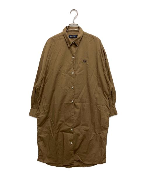 FRED PERRY（フレッドペリー）FRED PERRY (フレッドペリー) シャツワンピース ブラウン サイズ:UK 8の古着・服飾アイテム