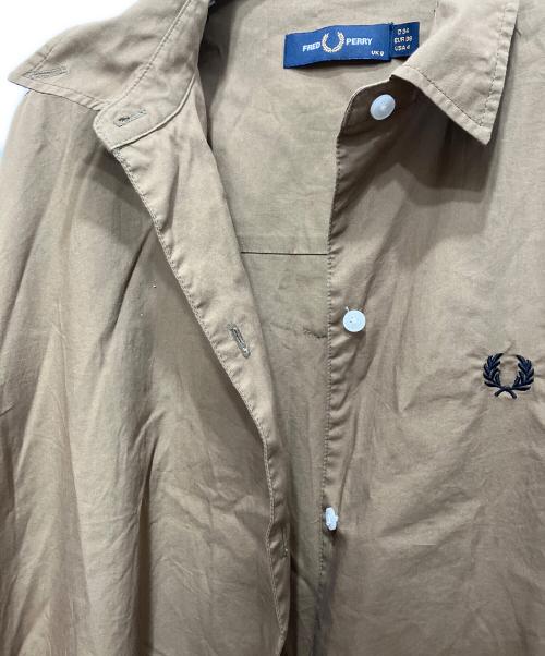 FRED PERRY（フレッドペリー）FRED PERRY (フレッドペリー) シャツワンピース ブラウン サイズ:UK 8の古着・服飾アイテム