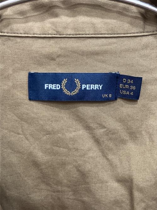 FRED PERRY（フレッドペリー）FRED PERRY (フレッドペリー) シャツワンピース ブラウン サイズ:UK 8の古着・服飾アイテム