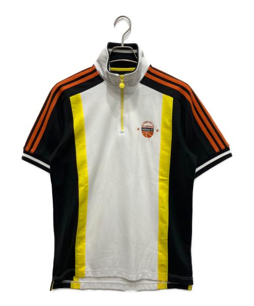 adidas（アディダス）adidas (アディダス) ポロシャツ ブラック×ホワイト サイズ:Sの古着・服飾アイテム