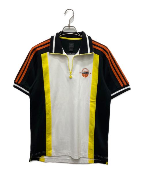 adidas（アディダス）adidas (アディダス) ポロシャツ ブラック×ホワイト サイズ:Sの古着・服飾アイテム