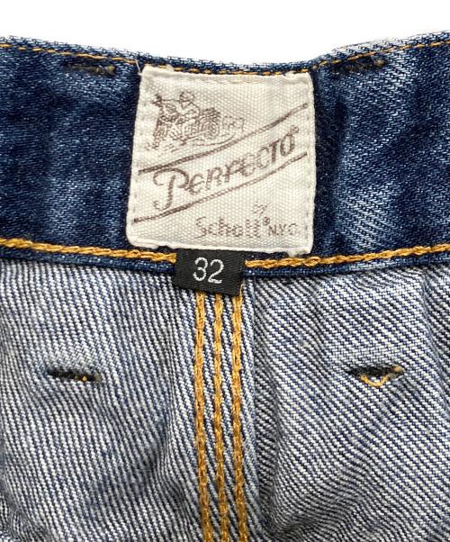 Schott（ショット）Schott (ショット) ワイドシルエットデニムパンツ インディゴ サイズ:MLの古着・服飾アイテム