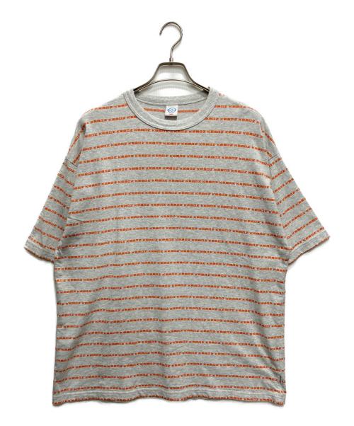 KEBOZ（ケボズ）KEBOZ (ケボズ) プリントTシャツ グレー サイズ:Lの古着・服飾アイテム