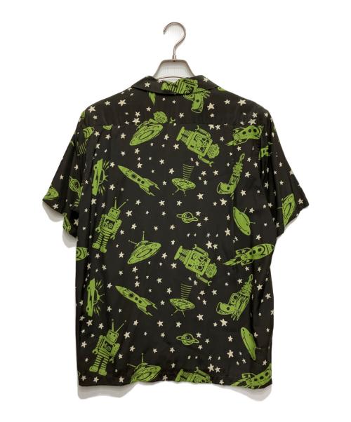 Star OF HOLLYWOOD（スターオブハリウッド）Star OF HOLLYWOOD (スターオブハリウッド) アロハシャツ ブラック サイズ:Mの古着・服飾アイテム