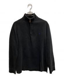 POLO RALPH LAUREN（ポロ・ラルフローレン）の古着「ハーフジップスウェット」｜ブラック