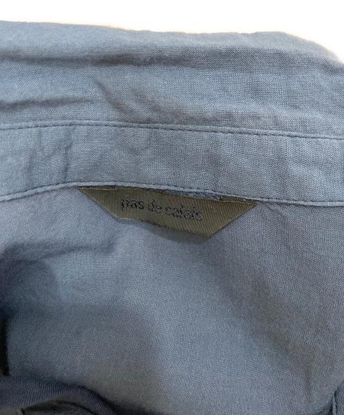 pas de calais（パドカレ）pas de calais (パドカレ) 製品染め刺繍シャツ ネイビー サイズ:38の古着・服飾アイテム