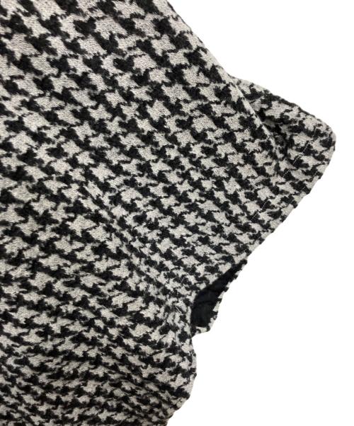 pas de calais（パドカレ）pas de calais (パドカレ) 千鳥柄ポンチョ ブラック サイズ:36の古着・服飾アイテム