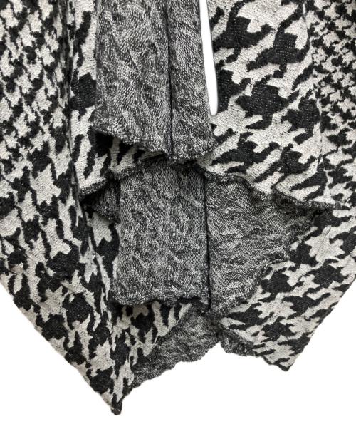 pas de calais（パドカレ）pas de calais (パドカレ) 千鳥柄ポンチョ ブラック サイズ:36の古着・服飾アイテム