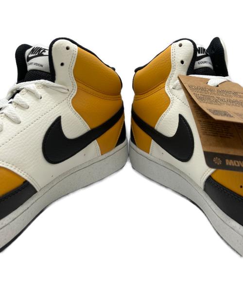 NIKE（ナイキ）NIKE (ナイキ) COURT VISION MID NN（コートビジョンミッド NN） イエロー×ホワイト サイズ:28の古着・服飾アイテム