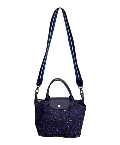 LONGCHAMP（ロンシャン）LONGCHAMP (ロンシャン) ル・プリアージュ フルール ネイビーの古着・服飾アイテム