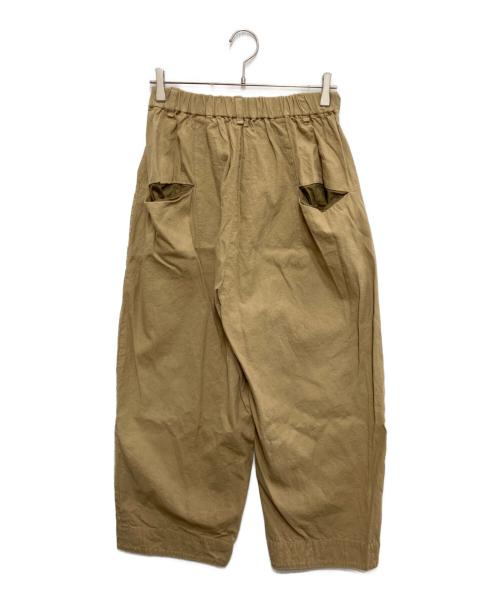 pas de calais（パドカレ）pas de calais (パドカレ) リネン混ワイドパンツ ベージュ サイズ:36の古着・服飾アイテム