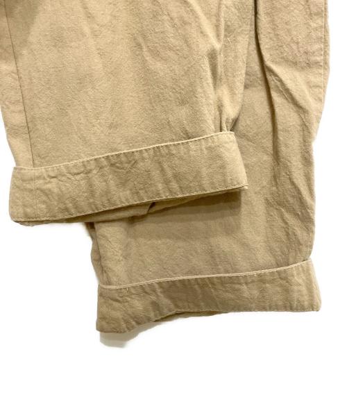 pas de calais（パドカレ）pas de calais (パドカレ) リネン混ワイドパンツ ベージュ サイズ:36の古着・服飾アイテム