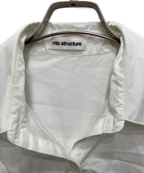 rito structure（リト ストラクチャー）rito structure (リト ストラクチャー) サイドスリットシャツ ホワイト サイズ:2の古着・服飾アイテム