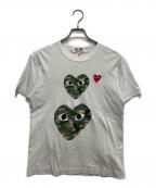 PLAY COMME des GARCONSプレイコムデギャルソン）の古着「ハートプリントTシャツ」｜ホワイト