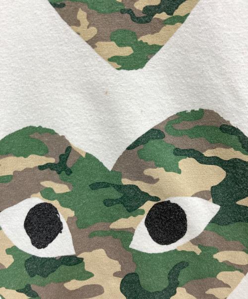 PLAY COMME des GARCONS（プレイコムデギャルソン）PLAY COMME des GARCONS (プレイコムデギャルソン) ハートプリントTシャツ ホワイト サイズ:Mの古着・服飾アイテム