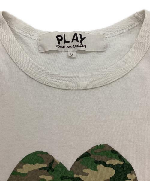 PLAY COMME des GARCONS（プレイコムデギャルソン）PLAY COMME des GARCONS (プレイコムデギャルソン) ハートプリントTシャツ ホワイト サイズ:Mの古着・服飾アイテム