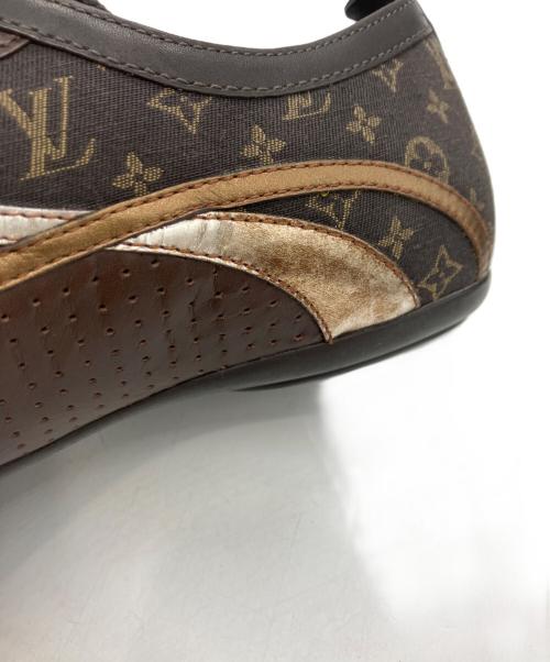 LOUIS VUITTON（ルイ ヴィトン）LOUIS VUITTON (ルイ ヴィトン) モノグラム レザースニーカー ブラウン サイズ:36の古着・服飾アイテム