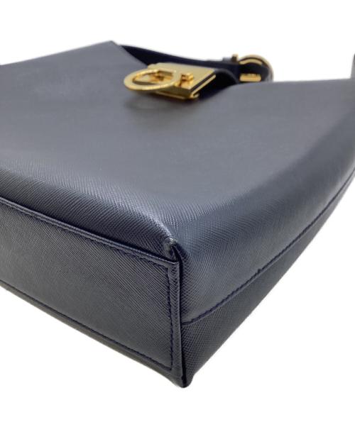 Salvatore Ferragamo（サルヴァトーレ フェラガモ）Salvatore Ferragamo (サルヴァトーレ フェラガモ) ガンチーニワンショルダーバッグ ネイビーの古着・服飾アイテム