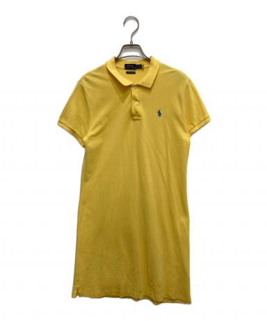 美品✨ポロバイラルフローレン　ベルテッドティアードシャツワンピース　イエロー00 中古・古着通販】POLO RALPH LAUREN (ポロ・ラルフローレン