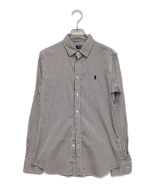 POLO RALPH LAUREN（ポロ・ラルフローレン）POLO RALPH LAUREN (ポロ・ラルフローレン) ワイドカラーシャツ ブラック サイズ:8の古着・服飾アイテム