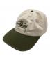 stussy（ステューシー）の古着「ロゴ刺繍キャップ」｜カーキ×ベージュ