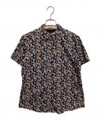 Paul Smith BLACKポールスミスブラック）の古着「リバティプリント半袖シャツ」｜ブラック