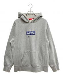 SUPREME（シュプリーム）の古着「Bandana Box Logo Hooded Sweatshirt(バンダナボックスロゴフーデットシャツ)」｜グレー