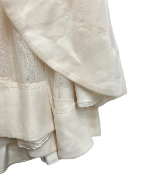 COCODEAL（ココディール）COCODEAL (ココディール) ウェーブフレアオーガンジースカート アイボリー サイズ:2の古着・服飾アイテム
