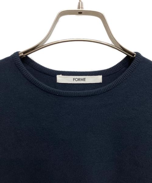 forme（フォルメ）forme (フォルメ) ハーフスリーブニット ネイビー サイズ:freeの古着・服飾アイテム