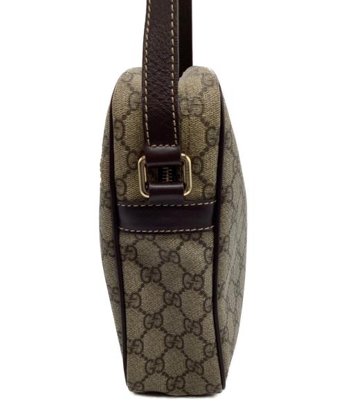 GUCCI（グッチ）GUCCI (グッチ) GGスプリームスクエアショルダーバッグ ベージュ×ブラウンの古着・服飾アイテム