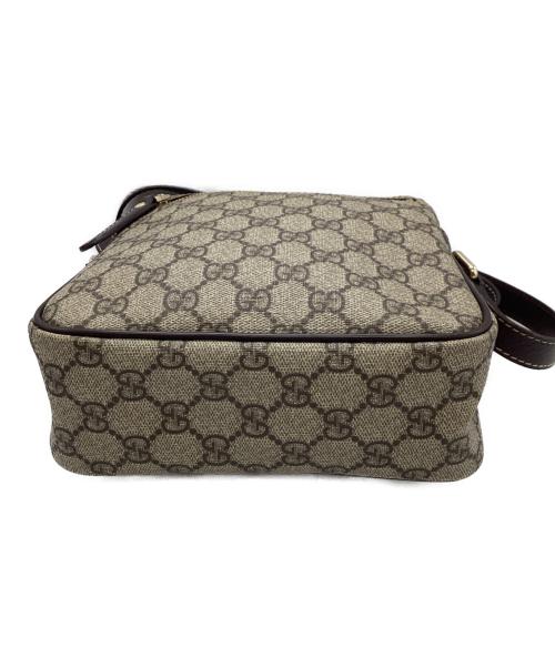 GUCCI（グッチ）GUCCI (グッチ) GGスプリームスクエアショルダーバッグ ベージュ×ブラウンの古着・服飾アイテム